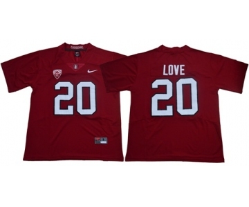 Cardinal #20 Bryce Love Red Limited Stitched NCAA Jersey