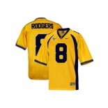 Men's California Golden Bears Aaron Rodgers #8 College Football Jersey - Gold