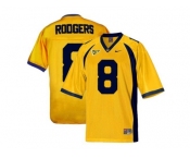 Men's California Golden Bears Aaron Rodgers #8 College Football Jersey - Gold