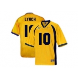 Men's California Golden Bears Marshawn Lynch #10 College Football Jersey - Golden