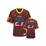 2016 US Flag Fashion Central Michigan Chippewas Antonio Brown #27 College Football Jersey - Maroon