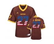 2016 US Flag Fashion Central Michigan Chippewas Antonio Brown #27 College Football Jersey - Maroon