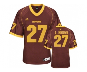 Central Michigan Chippewas Antonio Brown #27 College Football Jersey - Maroon