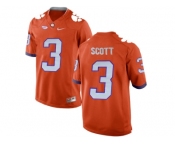 2016 Clemson Tigers Artavis Scott #3 College Football Limited Jersey - Orange