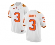 2016 Clemson Tigers Artavis Scott #3 College Football Limited Jersey - White