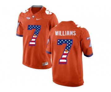 2016 US Flag Fashion Clemson Tigers Mike Williams #7 College Football Limited Jersey - Orange