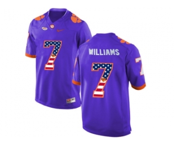 2016 US Flag Fashion Clemson Tigers Mike Williams #7 College Football Limited Jersey - Purple