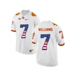 2016 US Flag Fashion Clemson Tigers Mike Williams #7 College Football Limited Jersey - White