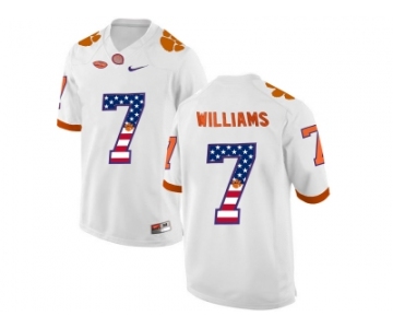 2016 US Flag Fashion Clemson Tigers Mike Williams #7 College Football Limited Jersey - White