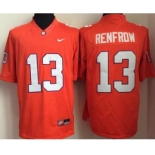 Clemson Tigers #13 Hunter Renfrow Orange College Football Jersey