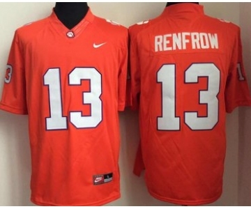 Clemson Tigers #13 Hunter Renfrow Orange College Football Jersey