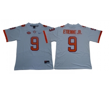 Clemson Tigers #9 Travis Etienne Jr. White Nike College Football Jersey