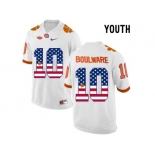 2016 US Flag Fashion Youth Clemson Tigers Ben Boulware #10 College Football Limited Jersey - White