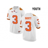 2016 Youth Clemson Tigers Artavis Scott #3 College Football Limited Jersey - White