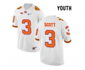 2016 Youth Clemson Tigers Artavis Scott #3 College Football Limited Jersey - White