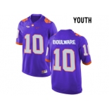 2016 Youth Clemson Tigers Ben Boulware #10 College Football Limited Jersey - Purple