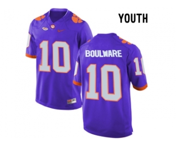 2016 Youth Clemson Tigers Ben Boulware #10 College Football Limited Jersey - Purple