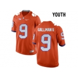 2016 Youth Clemson Tigers Wayne Gallman II #9 College Football Limited Jersey - Orange