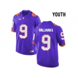 2016 Youth Clemson Tigers Wayne Gallman II #9 College Football Limited Jersey - Purple