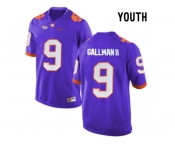 2016 Youth Clemson Tigers Wayne Gallman II #9 College Football Limited Jersey - Purple