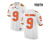 2016 Youth Clemson Tigers Wayne Gallman II #9 College Football Limited Jersey - White