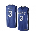 Men's Duke Blue Devils Garyson Allen #3 V Neck College Basketball Elite Jersey - - Royal Blue