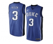 Men's Duke Blue Devils Garyson Allen #3 V Neck College Basketball Elite Jersey - - Royal Blue