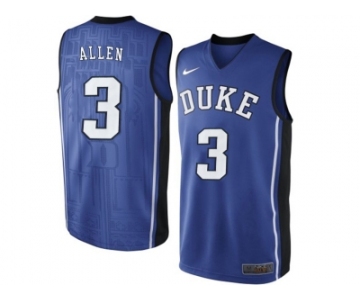 Men's Duke Blue Devils Garyson Allen #3 V Neck College Basketball Elite Jersey - - Royal Blue