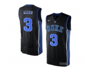 Men's Duke Blue Devils Garyson Allen #3 V Neck College Basketball Elite Jersey - Black