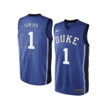 Men's Duke Blue Devils Kyrie Irving #1 V Neck College Basketball Elite Jersey - - Royal Blue