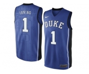 Men's Duke Blue Devils Kyrie Irving #1 V Neck College Basketball Elite Jersey - - Royal Blue