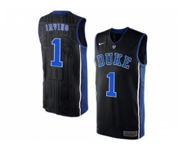 Men's Duke Blue Devils Kyrie Irving #1 V Neck College Basketball Elite Jersey - Black