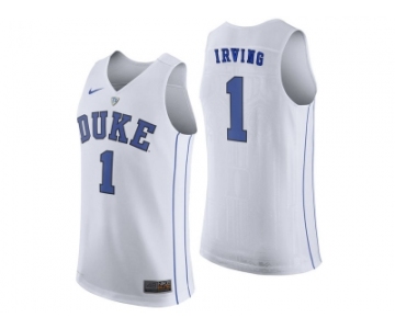 Men's Kyrie Irving 1 Duke Blue Devils Hyper Elite Authentic Performance Basketball Jersey - White