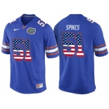 2016 US Flag Fashion Florida Gators Brandon Spikes #51 College Football Jersey - Royal Blue