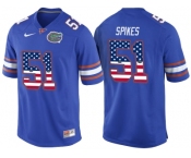 2016 US Flag Fashion Florida Gators Brandon Spikes #51 College Football Jersey - Royal Blue