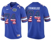 2016 US Flag Fashion Florida Gators Jack Youngblood #74 College Football Jersey - Royal Blue