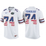 2016 US Flag Fashion Florida Gators Jack Youngblood #74 College Football Jersey - White