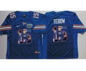 Florida Gators #15 Tim Tebow Blue Player Fashion Stitched NCAA Jersey