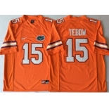 Florida Gators #15 Tim Tebow Orange College Football Jersey