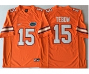 Florida Gators #15 Tim Tebow Orange College Football Jersey