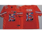 Florida Gators #15 Tim Tebow Orange Player Fashion Stitched NCAA Jersey