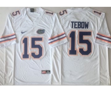 Florida Gators #15 Tim Tebow White College Football Jersey