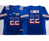 Florida Gators #22 Emmitt Smith Blue USA Flag College Jersey