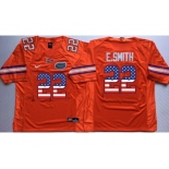 Florida Gators #22 Emmitt Smith Orange USA Flag College Jersey