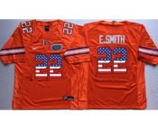 Florida Gators #22 Emmitt Smith Orange USA Flag College Jersey