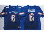 Florida Gators #6 Jeff Driskel Blue Player Fashion Stitched NCAA Jersey