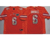 Florida Gators #6 Jeff Driskel Orange Player Fashion Stitched NCAA Jersey