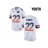 2016 US Flag Fashion Youth Florida Gators E.Smith #22 College Football Jersey - White