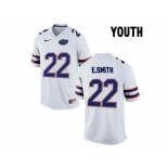 Youth Florida Gators E.Smith #22 College Football Jersey - White