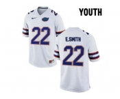 Youth Florida Gators E.Smith #22 College Football Jersey - White